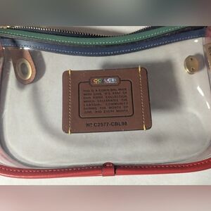 Coach Clear Crossbody Bag with Multicolor Trim